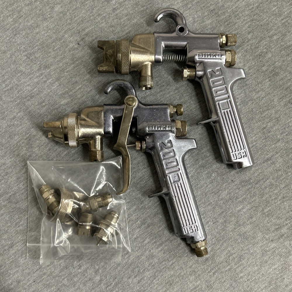 Binks 2001 Professional Spray Guns With Extras (Untested/AS_IS)