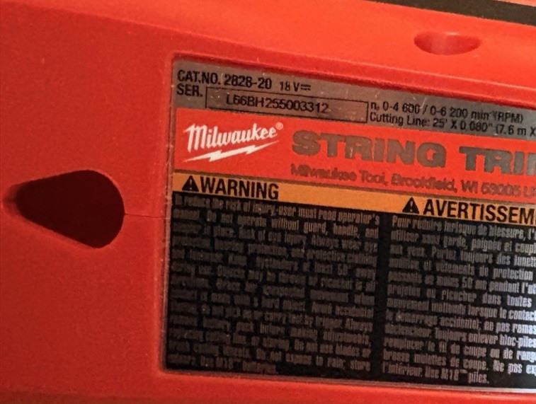Milwaukee 2828-21E M18 18V Foldable Brushless String Trimmer - Tool Only!