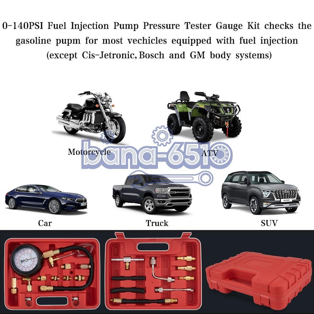 0-140PSI Fuel Injection Pump Pressure Tester Injector Pump Pressure Gauge Kit
