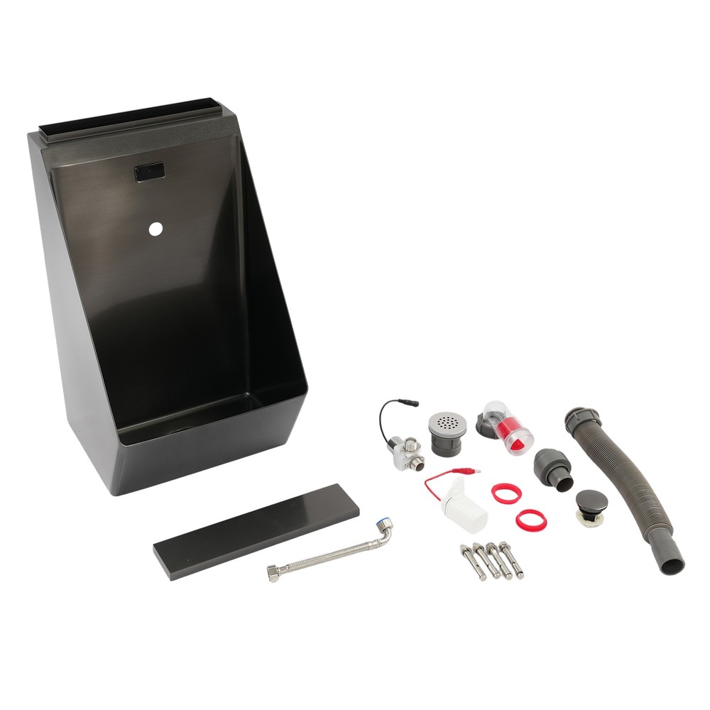 Wall Mounted Sensor Urinal Automatic Sensor Urinal Toilet For Men Toilet Black