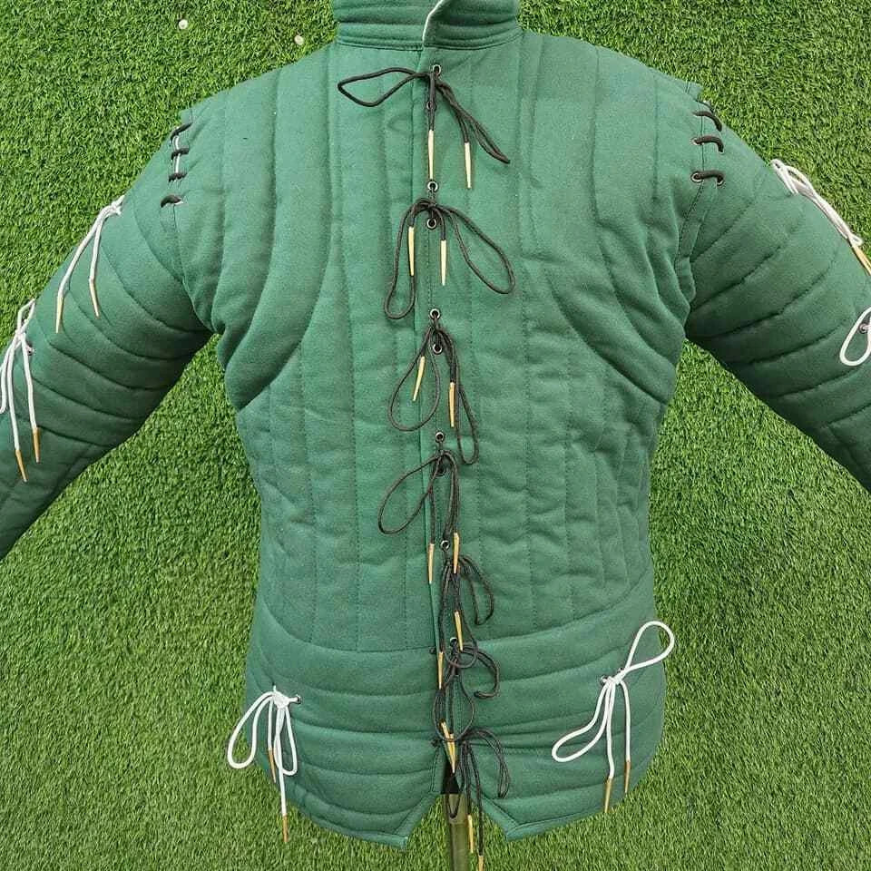 Halloween Medieval Arming Doublet Gambeson Quilted Armor Aketon Costume Jacket