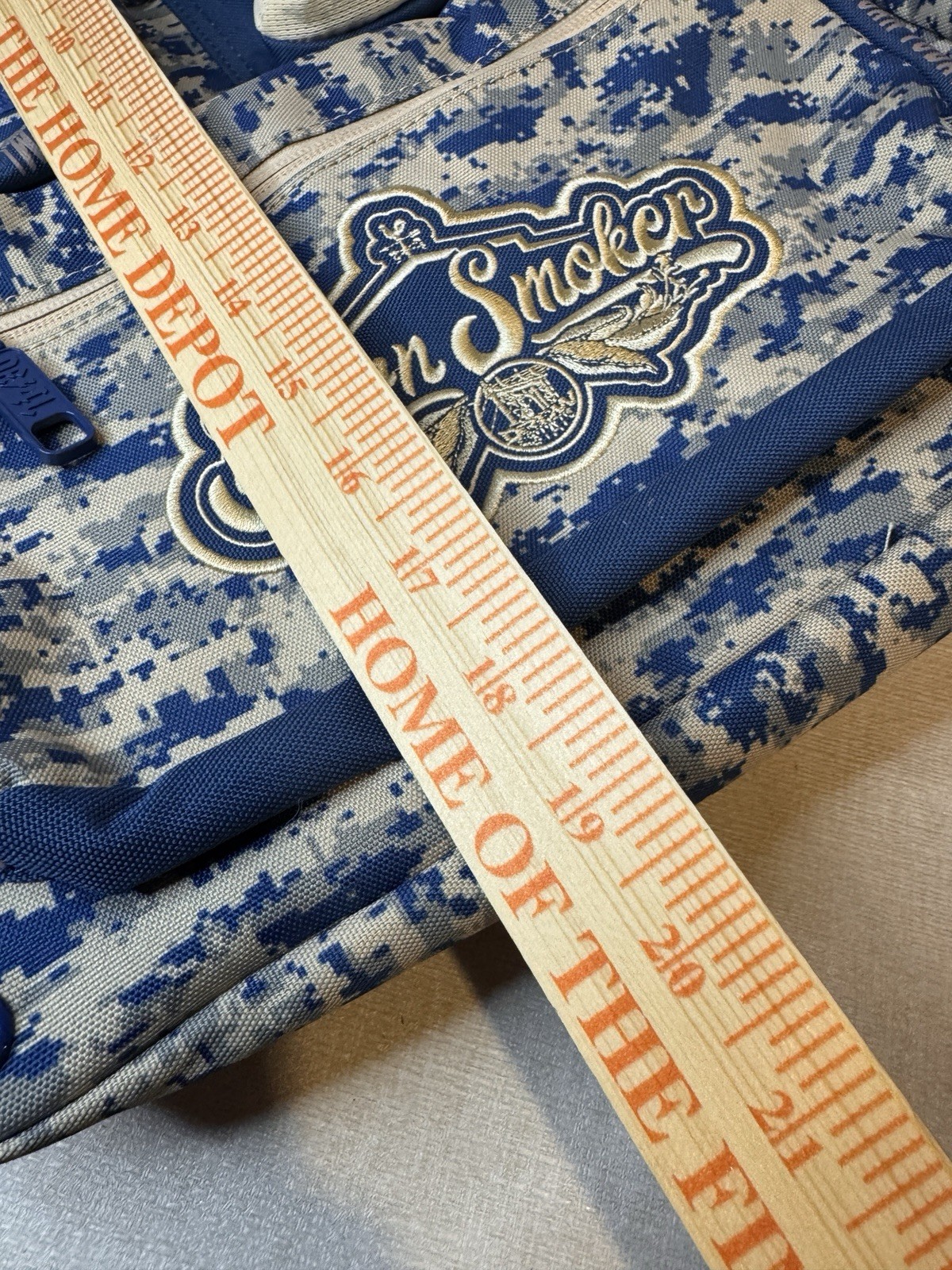 Drew Estate Barn Smoker Backpack Laptop Carry Bag Blue Camo Large