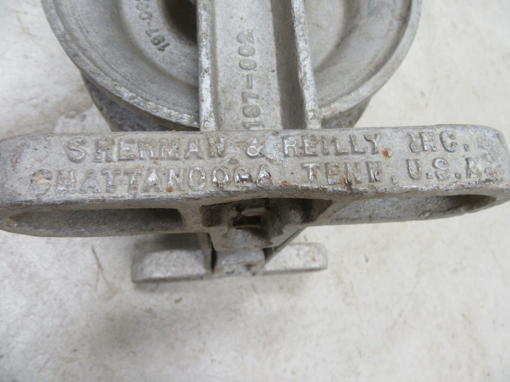 6" Sherman Reilly 3 Stringing Sheave Cable Block Pulley Snatch Lineman Tool