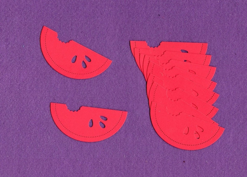 WATERMELON medium die cuts scrapbook cards