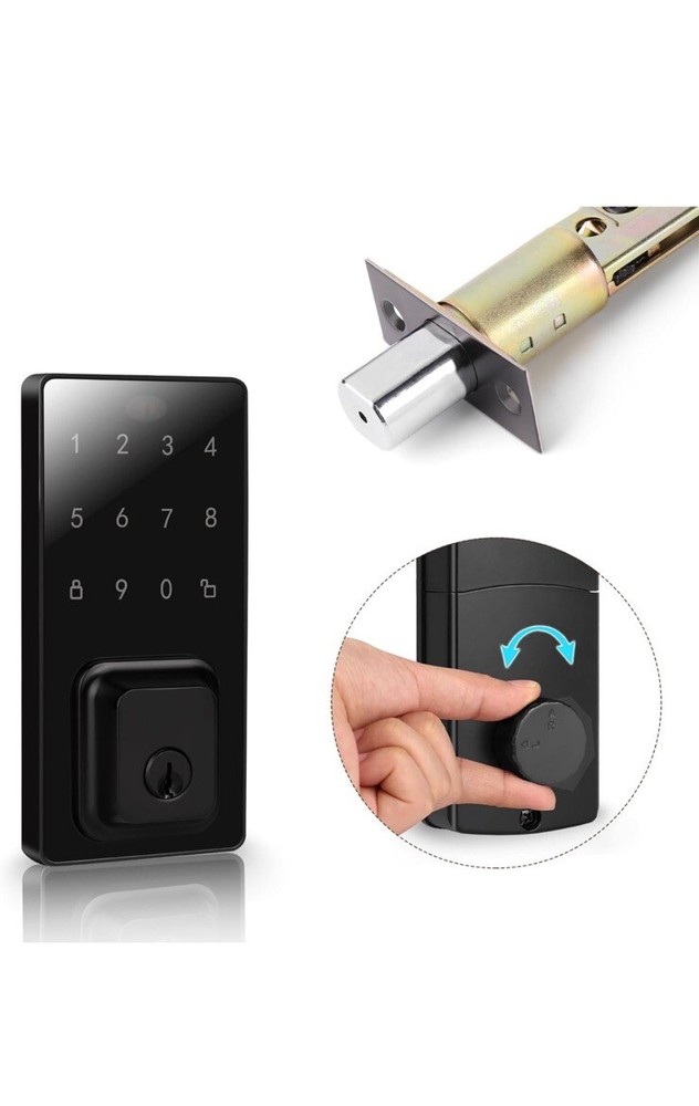 Smart Electronics Door Lock. User Code Touch Screen Keypad Deadbolt Entrance