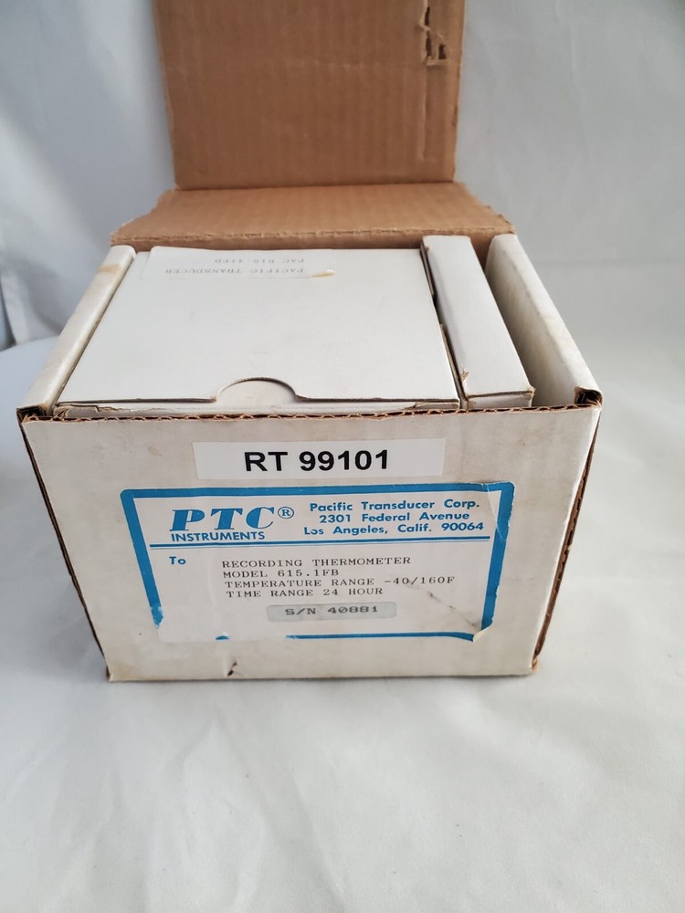 PTC INSTRUMENTS 615.1FB RECORDING THERMOMETER TEMP RANGE -40/160F RANGE 24 HRS.