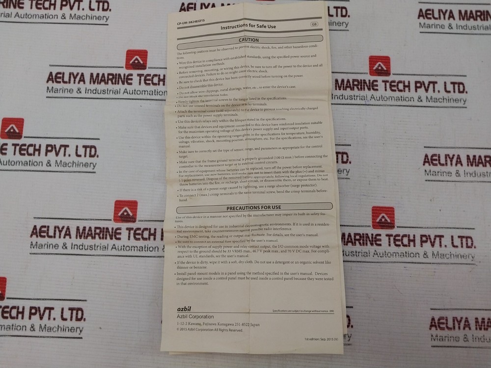 Azbil C36tr1ua2100 Digital Temperature Controller