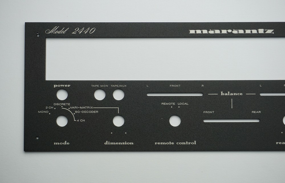 Marantz 2440 New! Receiver Front Panel Faceplate Face Plate Black