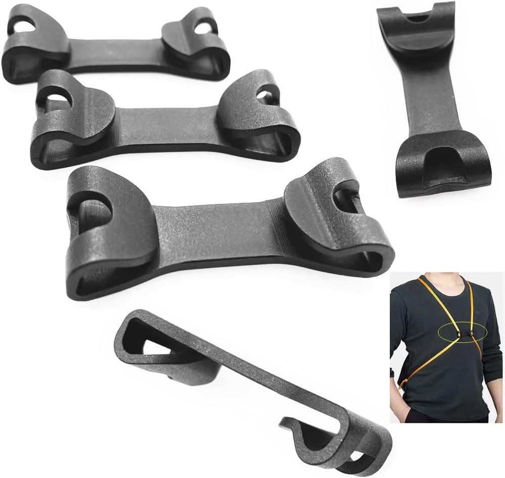 5 Pack Drawstring Backpack Chest Clip Sternum Strap Buckle Quick Release...