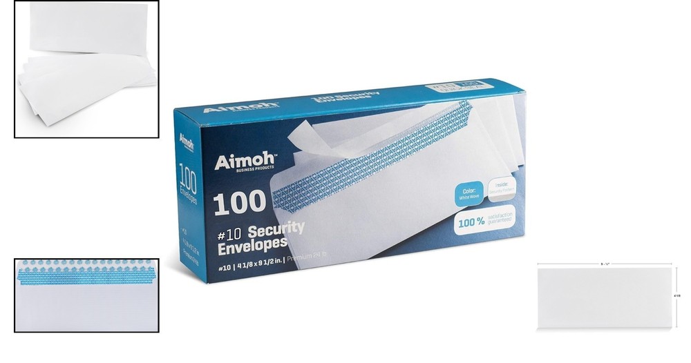 Self-Adhesive Security Envelope Pack - 100 Windowless Envelopes for Safe Mailing