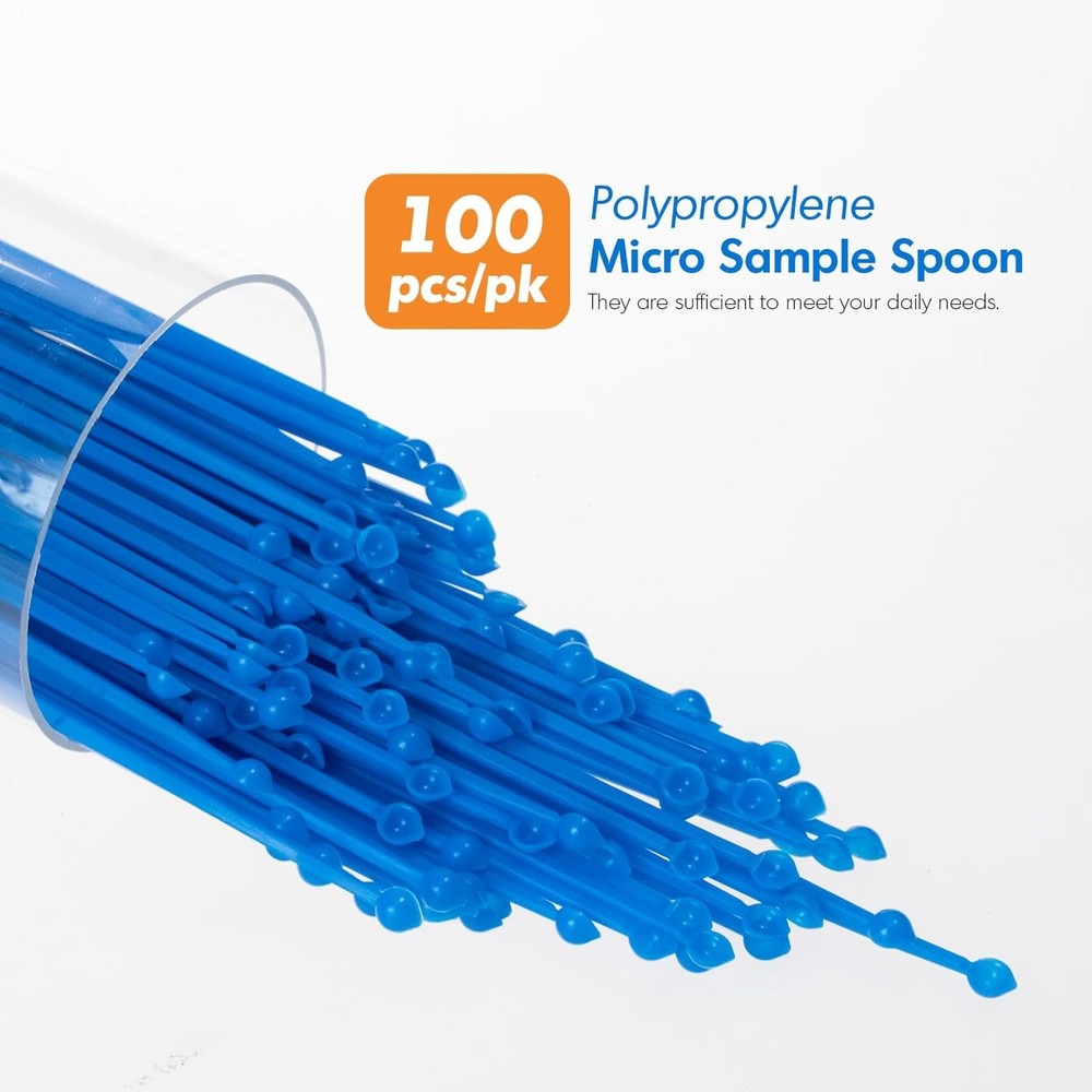 PEKYBIO Micro Scoops Disposable Polypropylene Measuring Spoons 100pcs Plastic Tr