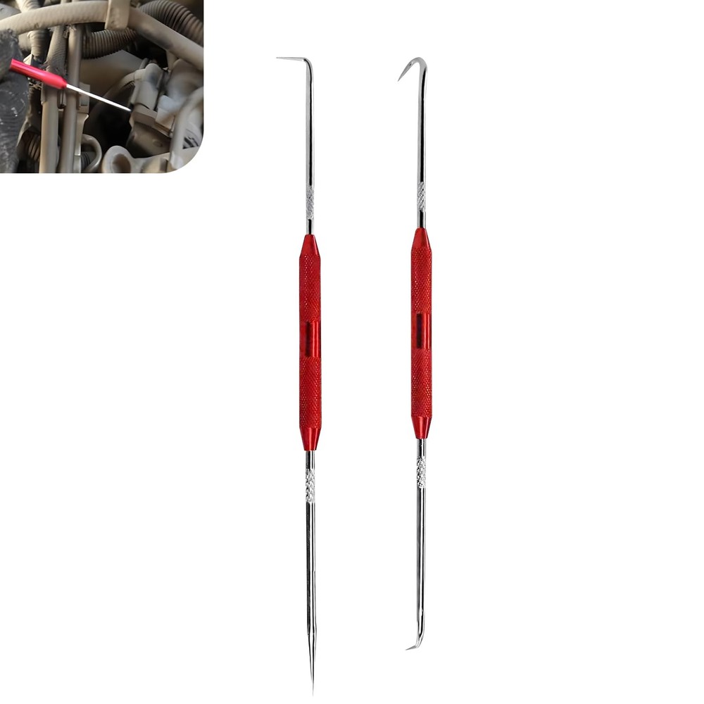 2 PCS Hook and Pick Set, Oil Seal O-ring Puller Scriber, Double-headed Multi-...