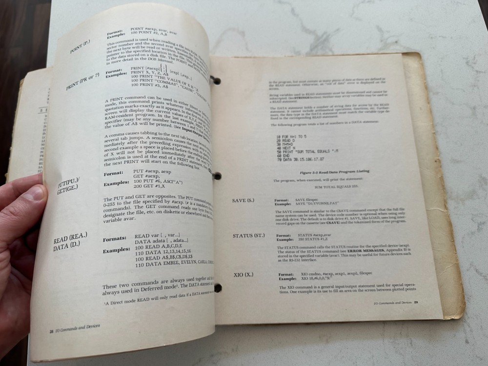 Atari 400/800 Personal Computer BASIC Reference Manual Vintage Computer Book