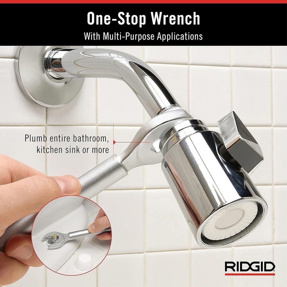 Efficient 2-in-1 Wrench for Plumbing Tasks - 150 ft-lbs Torque Capability