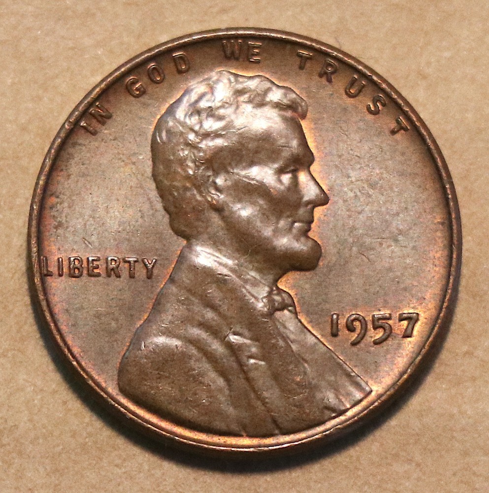 1957 Lincoln Wheat Cent VF Brown