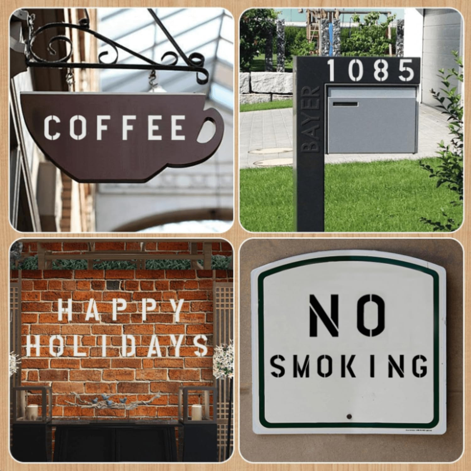 2.5 Inch Alphabet Letter Numbers Stencils, 42 PCS Plastic Letter Number Symbol I