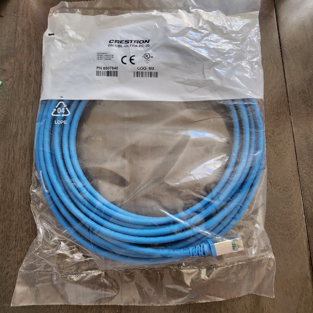 Crestron DM-CBL-ULTRA-PC-20 Ultra Patch Cable DigitalMedia 6507640 20ft