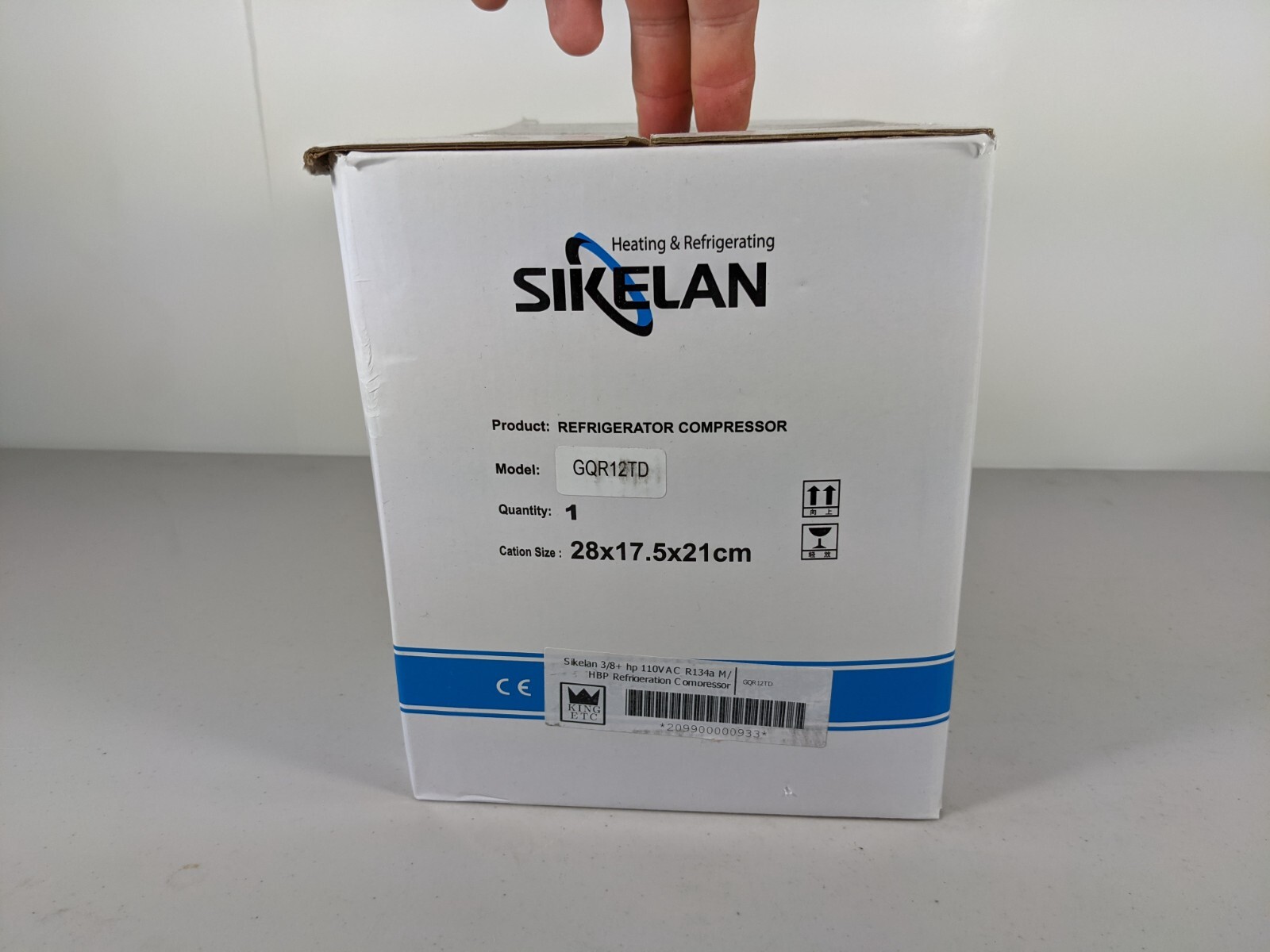 Sikelan GQR12TD Refrigeration Compressor 1/3HP 4521BTU 110-120V R134a HBP