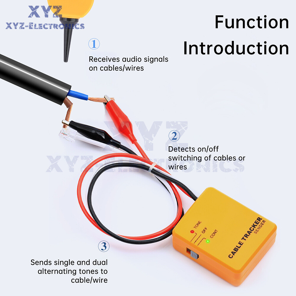 Multi-function Cable Finder Wire Tracker Fiber Optic Network Tester Cable Toner