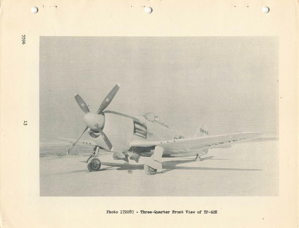1947 AAF CURTISS-WRIGHT YP-60E FIGHTER DEVELOPMENT, PROCUREMENT,ACCEPTANCE-CD