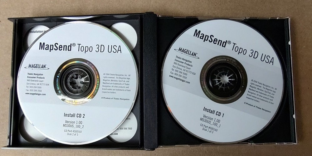 MAGELLAN MAPSEND TOPO 3D SOFTWARE 980611-09 VERSION 1