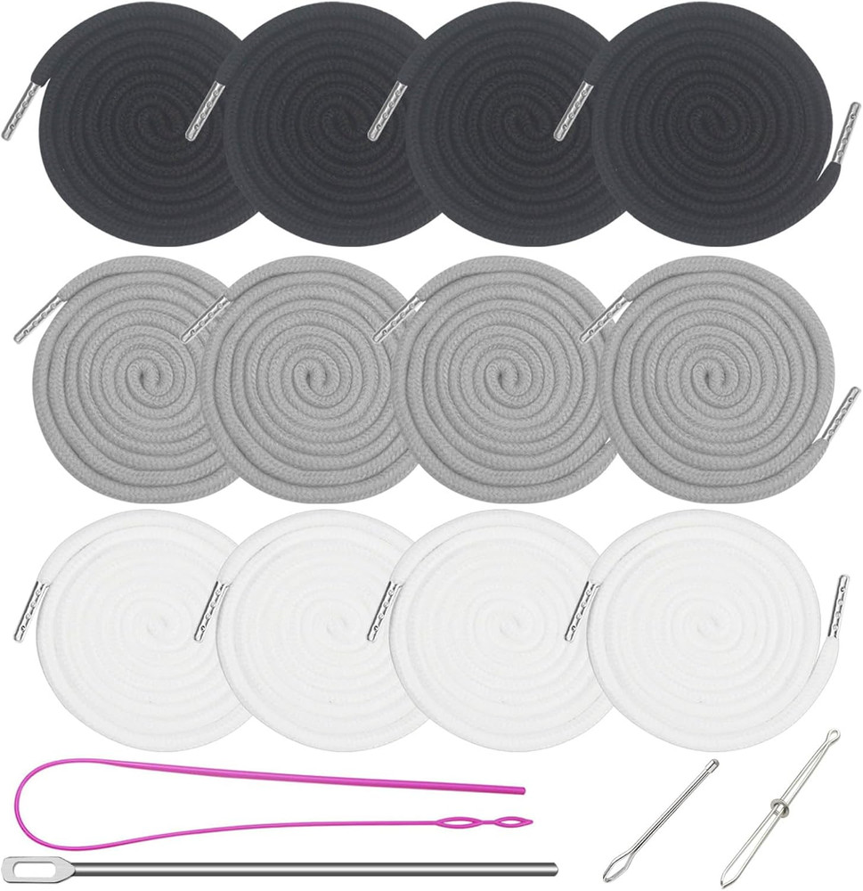 12 Pieces 66 Inches XL Lengthened Drawstring Cords Replacement Drawstrings with
