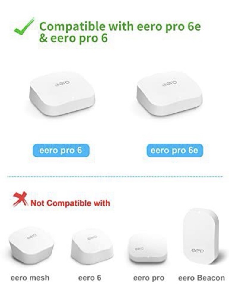 COOLWUFAN Wall Mount Holder for eero Pro 6/6E White 3 Pack