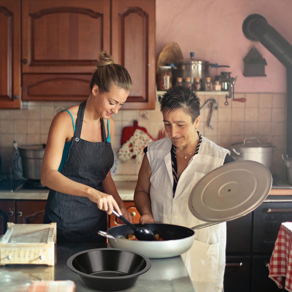 2pcs Bakeware Pizza Tray Round Non-stick Baking Pan Baking Tools