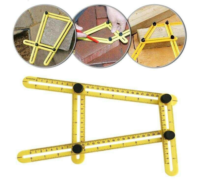 Contour Gauge Shape Duplicator with lock 10 inch + Angle Ruler