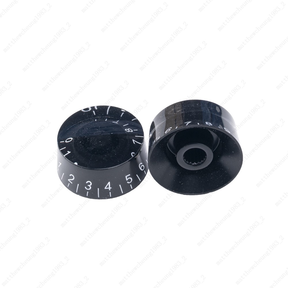 4 Pcs Black/White Electirc Guitar Control Knobs Speed Dial Knobs for Les Paul SG