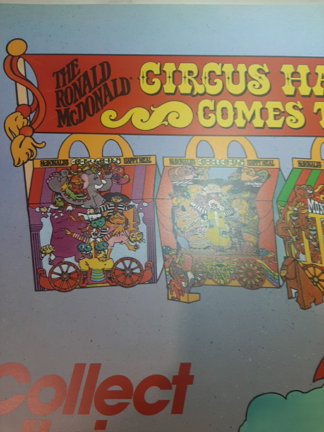 McDonalds Translite Circus Happy Meal 1983