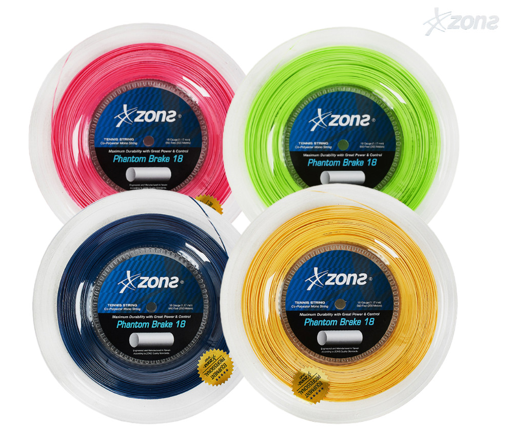 Zons Phantom Brake 18 1.17mm 200m Tennis String Racquet Racket Poly String NWT