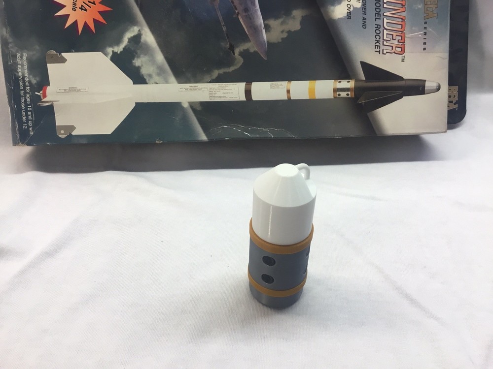 Estes Sidewinder Parachute plug-Replacement Pre-painted For Flying Scale Model