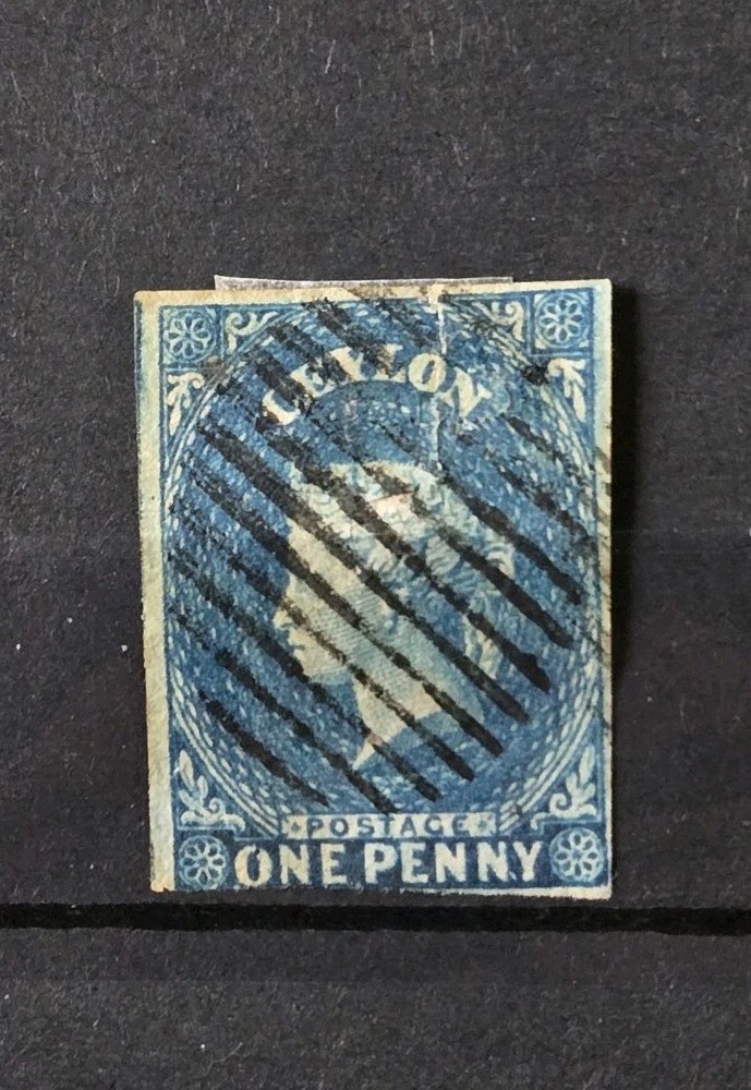 CEYLON SG 2A 1D BLUE, 3 MARGIN USED
