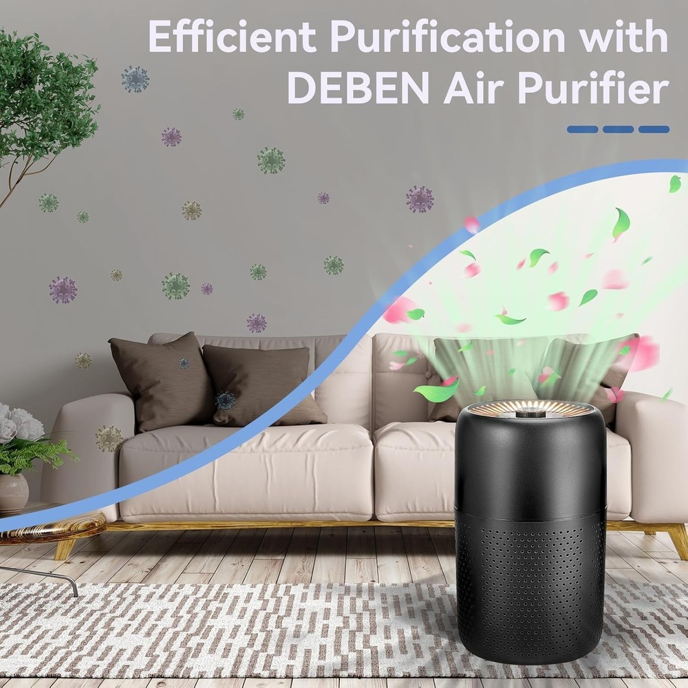 2 Pack P60 Air Purifier with Filters, Aromatherapy Function and Nightlight