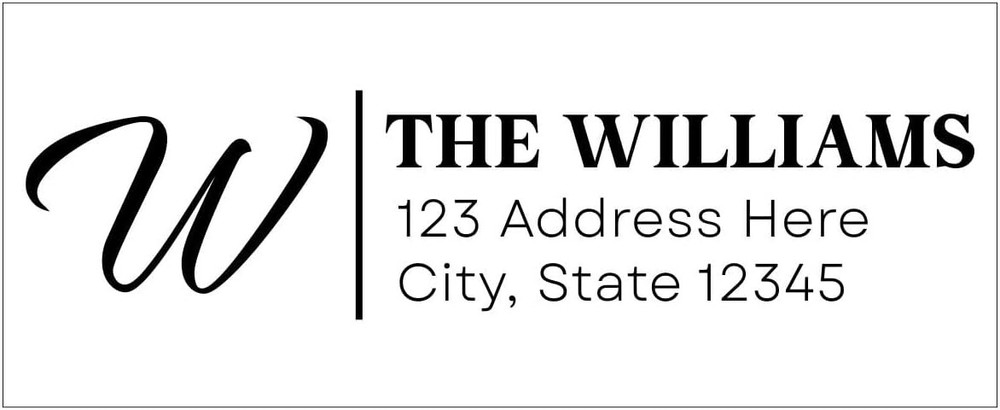 Custom Initial and Name Address Stamp: Personalized Self-Inking Stamp | 4914