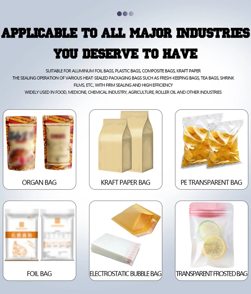 US FR900 220V Continuous Horizontal Plastic Bag Auto Sealing Packing Machine CE