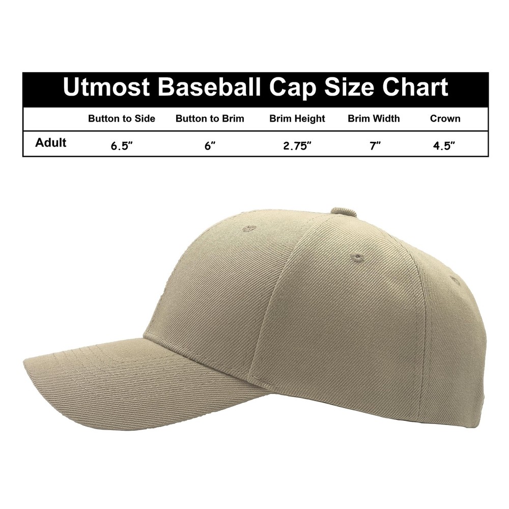 Utmost Structured Baseball Cap with Adjustable Closure - One Size, 1pc Khaki