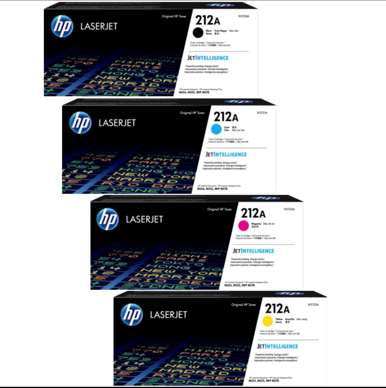 HP 212A Original Toner Cartridge Set (Black, Cyan, Magenta, Yellow)  (CF210A - C