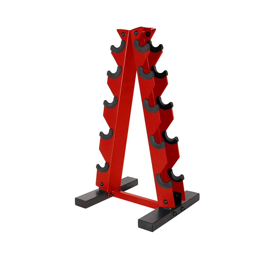A-Frame Dumbbell Weight Rack, Red, RK-12BIS-RD