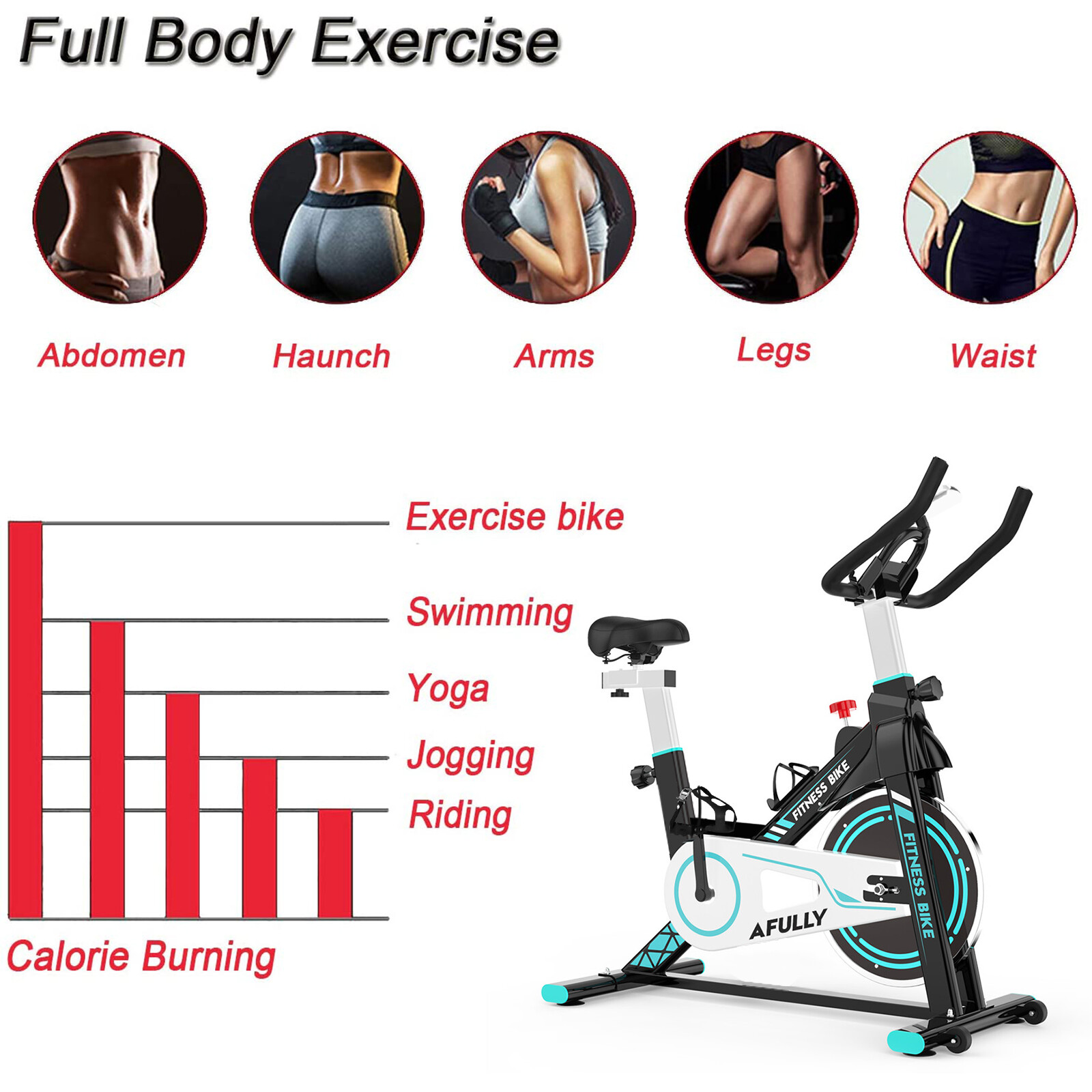 Indoor Cycling Bike Commercial Exercise Bike Stationary Cardio Fitness Workout