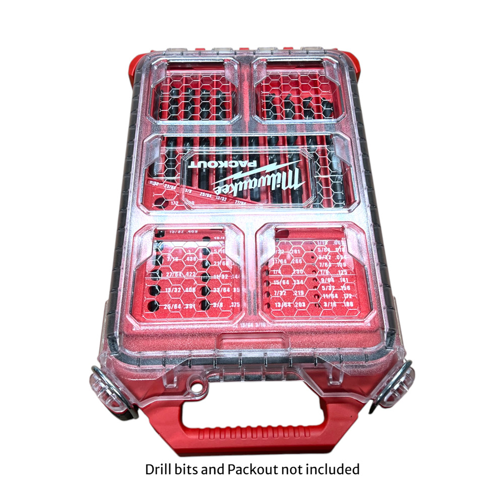 Drill Bit Organizer compatible with Milwaukee Packout