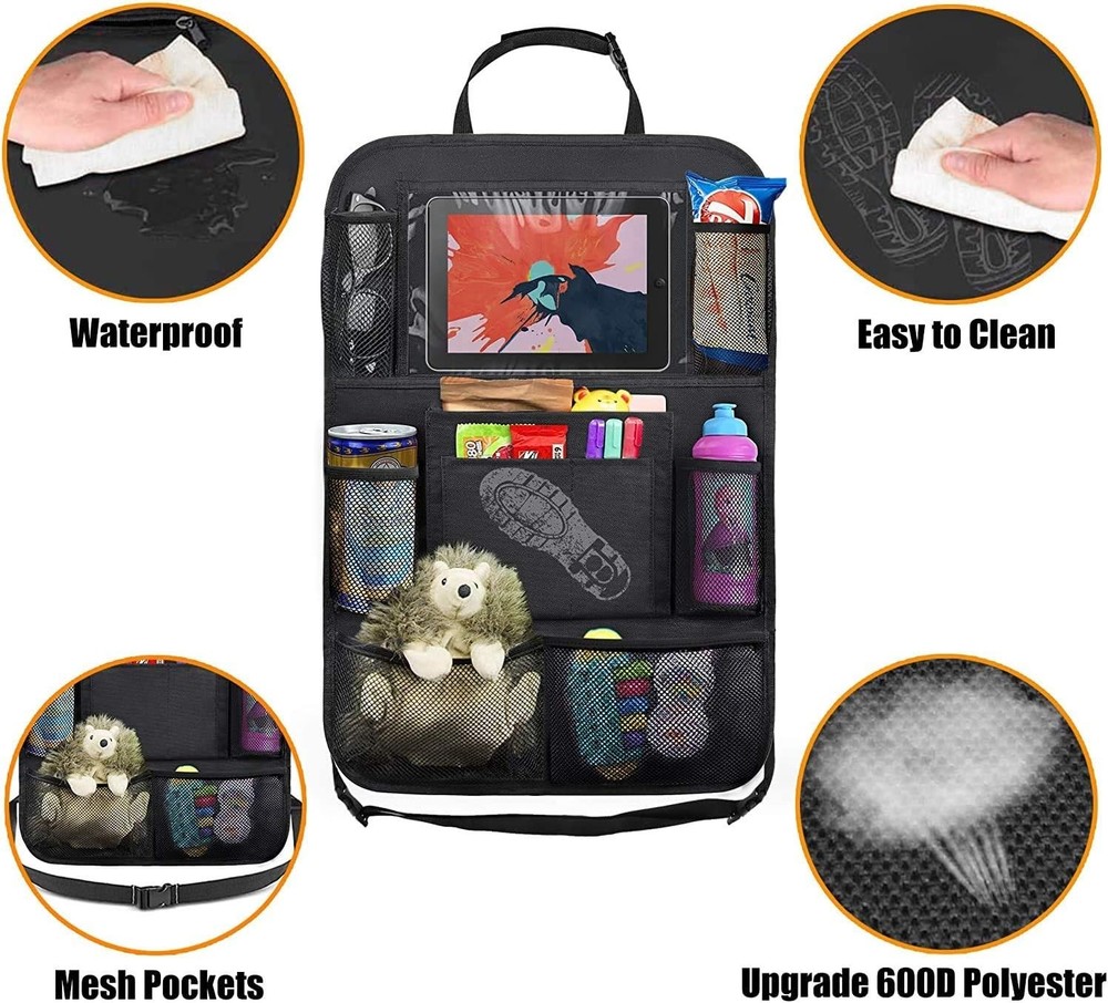 Versatile Car Backseat Organizer with Waterproof Material & Quick-Release Straps