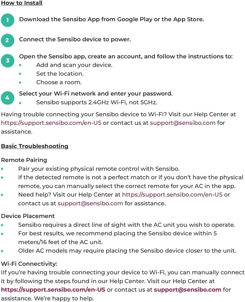Sensibo Sky V2 Smart Home Air Conditioner Control System