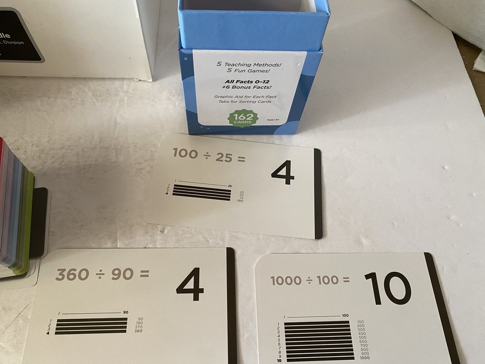 Think Tank Scholar Math Flash Card Bundle Addition Subtraction Multiplication