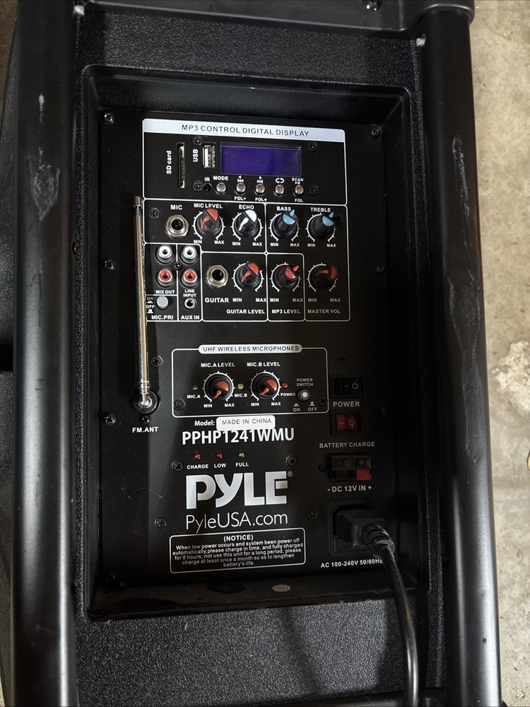 Pyle PPHP1241WMU Wireless Portable Bluetooth Loudspeaker Includes Microphone