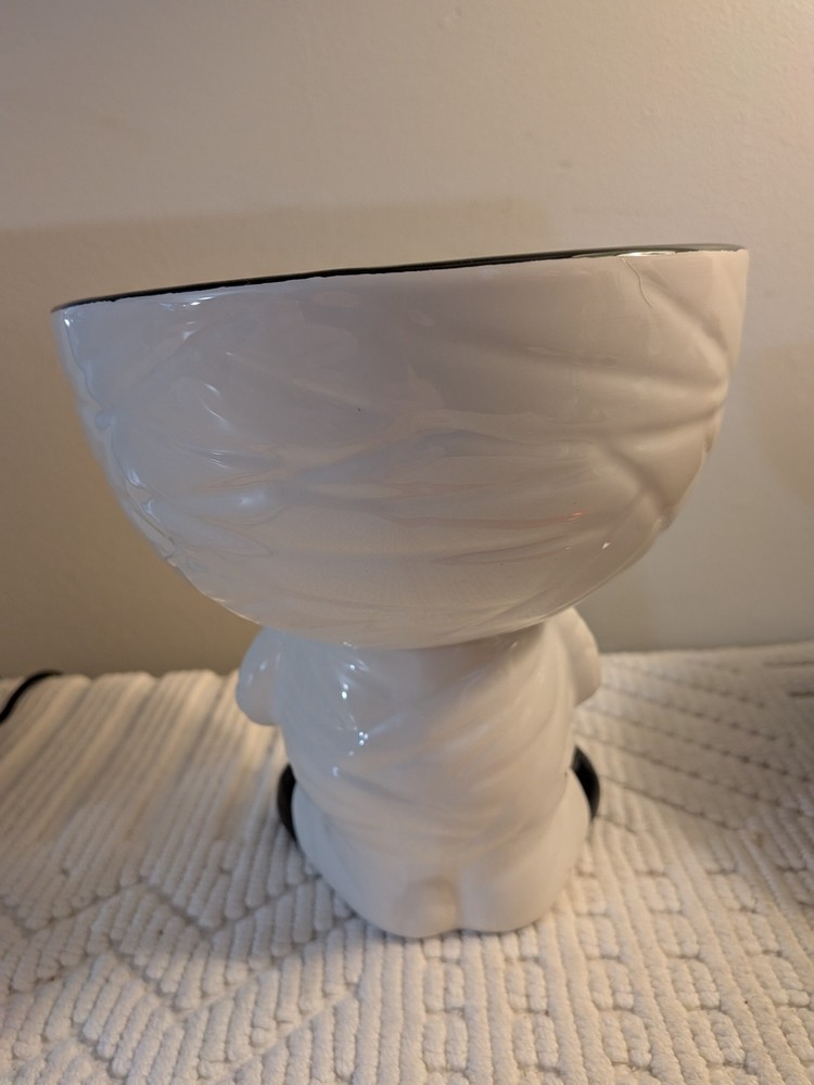 Mummy Halloween footed candy dish by Maxcera, ceramic