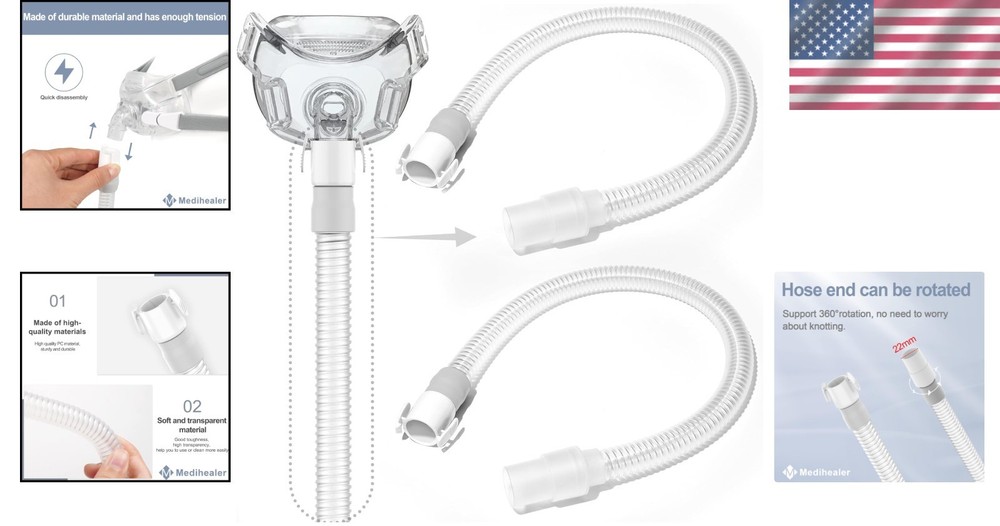 2-Piece Flexible Quick Release Tubes for Amara View - Patent-Protected Design