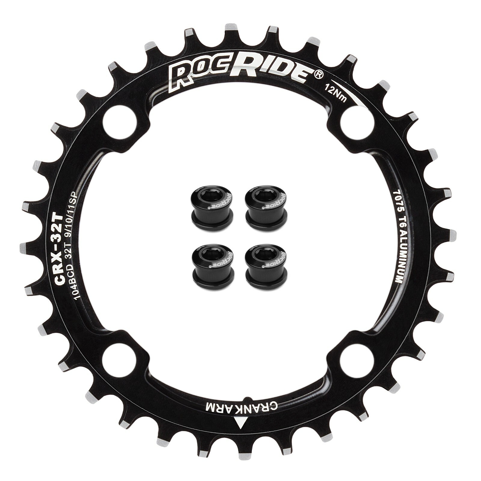 RocRide Narrow Wide Chainring 104 BCD for 9/10/11 Speed with 4 Bolts 32T 30T