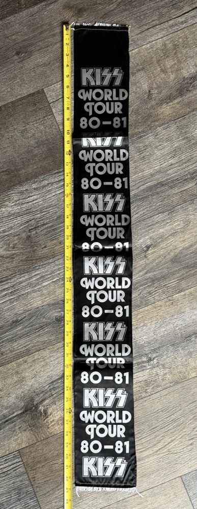 KISS Scarf Banner Unmasked Tour 1980 1981 Vintage Kiss Aucoin Memorabilia